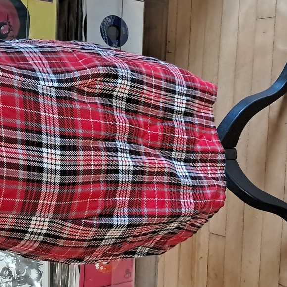Vintage Y2K 90's School Girl Red Plaid Grunge Mini Jumper Dress sz XS S - Picture 8 of 8